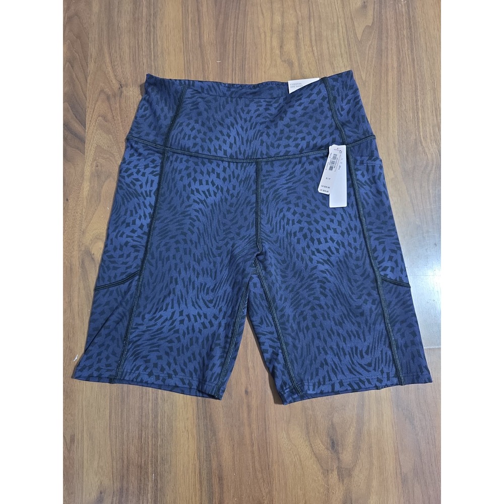 Victoria's Secret Bike Shorts Womens Small Navy Blue NEW Sport Essential 7"